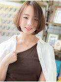 ミニマルボブワンレンボブ前下がりのひし形大人ボブa!