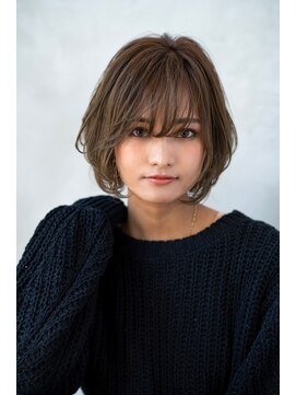 ハバナ 天神(HAVANA) イメチェン切りっぱなしボブ×ハイライトフォギーグレージュ