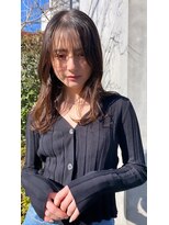 ブランド(BLANDO)&nbsp;大人ミディアム　大人可愛い　ミディアムパーマ　シースルー