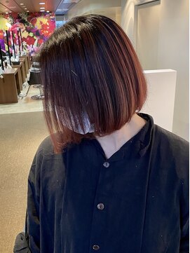 ダブル アンダーバー サロン(W_SALON) 【W_SALON 河原町】シックボブ/ブラウン/髪質改善