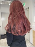 ブリーチ1回カラー/大人雰囲気のカシスピンク