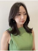 かき上げ前髪で大人っぽい韓国ヘアS