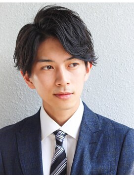 シルクレイ 高田馬場(Silk-lei) サイドパート,かき上げ,ニュアンスマッシュ,メンズ