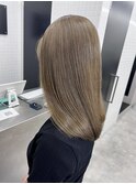 艶髪　ブリーチカラー　オリーブベージュ