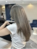 ハイトーンカラーブリーチカラーダブルカラーロングレイヤー