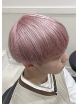 ローグ(ROGUE)&nbsp;ブリーチ2回ホワイトピンク/マッシュ/ニュアンスパーマ/メンズ