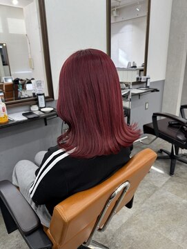 アジールヘア 北千住駅西口店(agir hair) レッドカラー ボルドーカラー 暖色カラー