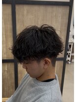 メンズギフト(men's GIFT)&nbsp;刈り上げツーブロック波巻きスパイラルパーマメンズマッシュ