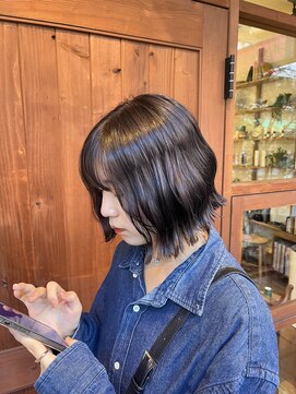 リッカ たまプラーザ(Lycka) 波巻きボブ×ラベンダーカラー