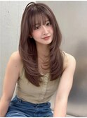 《CODE.LINE》透明感ブラウン×レイヤーカット