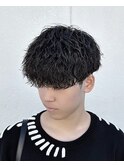 波巻きパーマ