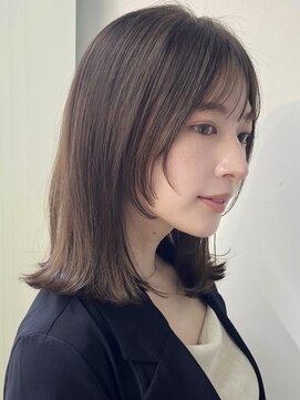 ガーデン 銀座(GARDEN) 顔まわりレイヤー/小顔/ココアベージュ/ミディアム/２０代３０代