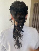 ヘアーミックス ニット(hair mix nitt) あみおろし ポニー