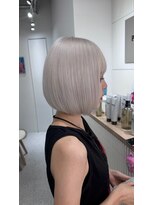 PELE原宿/ブリーチなしダブルカラー/ハイトーン/ケアブリーチ【３月上旬OPEN(予定)】&nbsp;着物ヘア/ダークアッシュ/ミディアムレイヤーカット/原宿