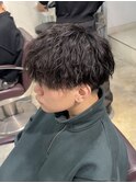 刈り上げマッシュ ツイストスパイラル 縦落ち