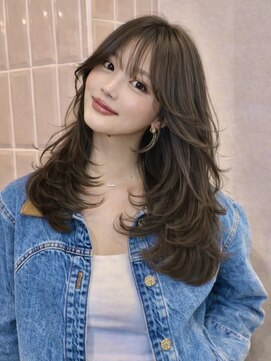 オニキス(ONYX) レイヤーカット髪質改善グレージュロング顔まわりくびれヘア