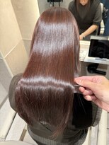 ジーナ 近鉄奈良(Zina)&nbsp;縮毛矯正×艶ブラウンのナチュラルロング