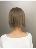 ハイトーン切りっぱなしボブ