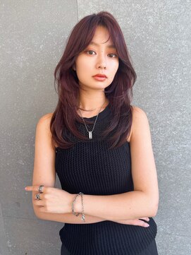 ロンドローズ 名古屋(Lond damaskRose) グレージュカラー 韓国ヘア 顔まわり イヤリングカラー 35