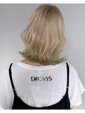 ブロンド 町田(BLONDE) 毛先カラー_エンドカラー_バイカラー_ミルクティーベージュ2