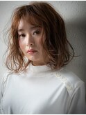 カーキベージュゆるふわカール金髪ボブパーマw北浦和10代20代