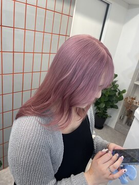 ペレ 渋谷(PELE) 前髪/マチルダボブ/ピンクベージュ/インナーグレージュ/渋谷