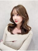 大人可愛い　ミディアムレイヤー　くびれヘア　銀座美容室#