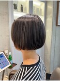 【脱白髪染めハイライト】×大人ボブ