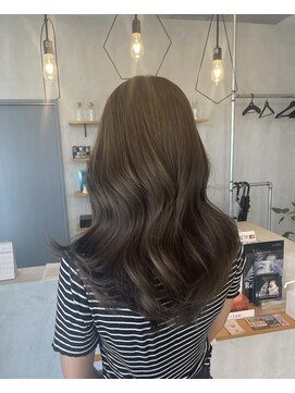 シェル 津山の手店(shel) 20代30代大人可愛いまろやかグレージュ髪質改善カラー