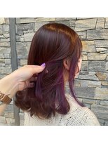 ブラン(Le BLANC)&nbsp;【下地　由美】インナーカラーワインレッド