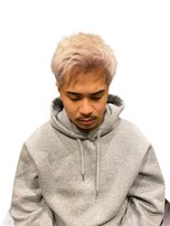 ショート短髪トリプルカラーアップバングおしゃれ