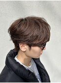 【Nissyヘア】韓国風マッシュ ブラウンカラー