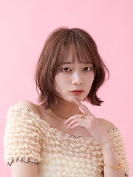 ラフィスヘアードープ 新宿店(La fith hair dope) 【La fith】ブリーチなしダブルカラー×切りっぱなしボブ