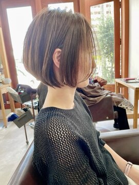 ラポール 南流山店(RAPPOR) 大人かわいい前下がりショート/グレージュ/20代30代40代50代60代