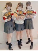 体育祭ヘアセット