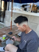 グルーミングサロン バーバーヤマシタ(GROOMING SALON BARBER YAMASHITA)&nbsp;fade アップバングショートヘア