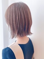 Say.切りっぱなしボブ似合わせカット外ハネボブハイライト表参道