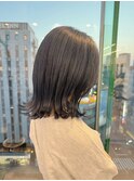 外はねミディ/ブラウンアッシュ