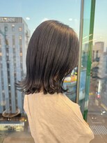 ギグスダブル 栄久屋大通店(gigs double)&nbsp;外はねミディ/ブラウンアッシュ