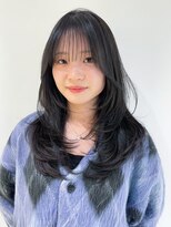 アルバム 池袋(ALBUM)&nbsp;くびレイヤーアッシュブラックニュアンスカラー美髪_ba498311