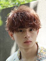 刈り上げマッシュラウンドマッシュ波巻きパーマ