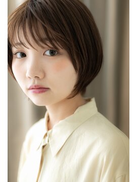 カバーヘア ブリス 大宮西口(COVER HAIR bliss) 斜めバング黒髪暗髪マニッシュショートボブTb8大宮20代30代40代