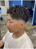 スキンフェードスパイキーアップバングショート