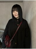 顔まわりカット×ロブ×髪質改善ストレート（美髪矯正）