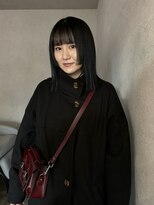 サロンエフ(salon f)&nbsp;顔まわりカット×ロブ×髪質改善ストレート（美髪矯正）
