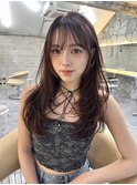 韓国ヘアーハッシュカットレイヤーカットグレージュブリーチ無し