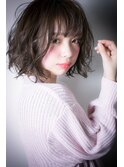 □グレージュアッシュ立体感抜け感ミディアム415越谷20代30代