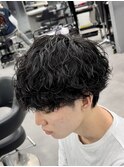 波巻きスパイラル人気メンズパーマシャドウパーマ