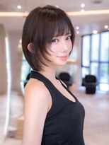 イオ 本厚木(io)&nbsp;切りっぱなしボブ髪質改善ストレート顔周りレイヤーカット前髪