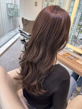 エアー 福岡(AIR) 透け感ブラウン×柔らかロング